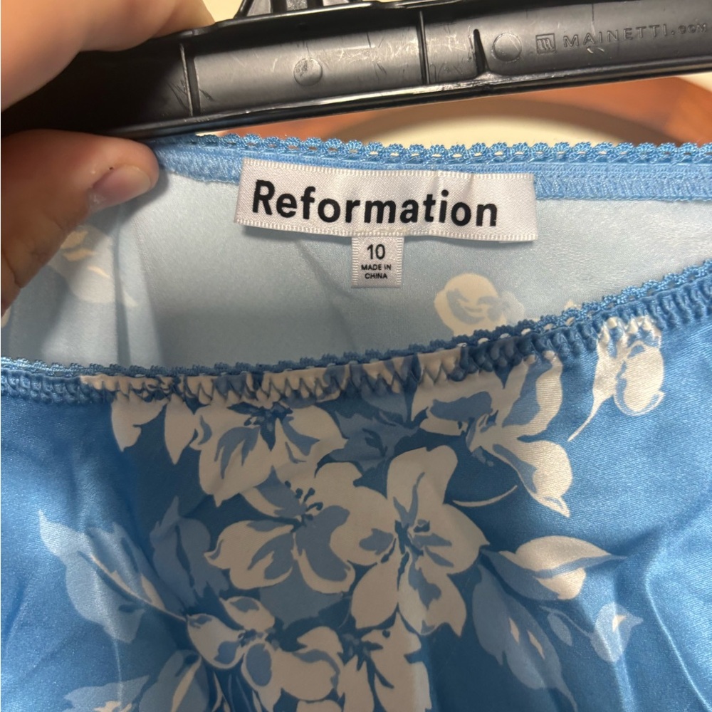 Reformation Blue Floral Midi Skirt - Picture 3 of 3